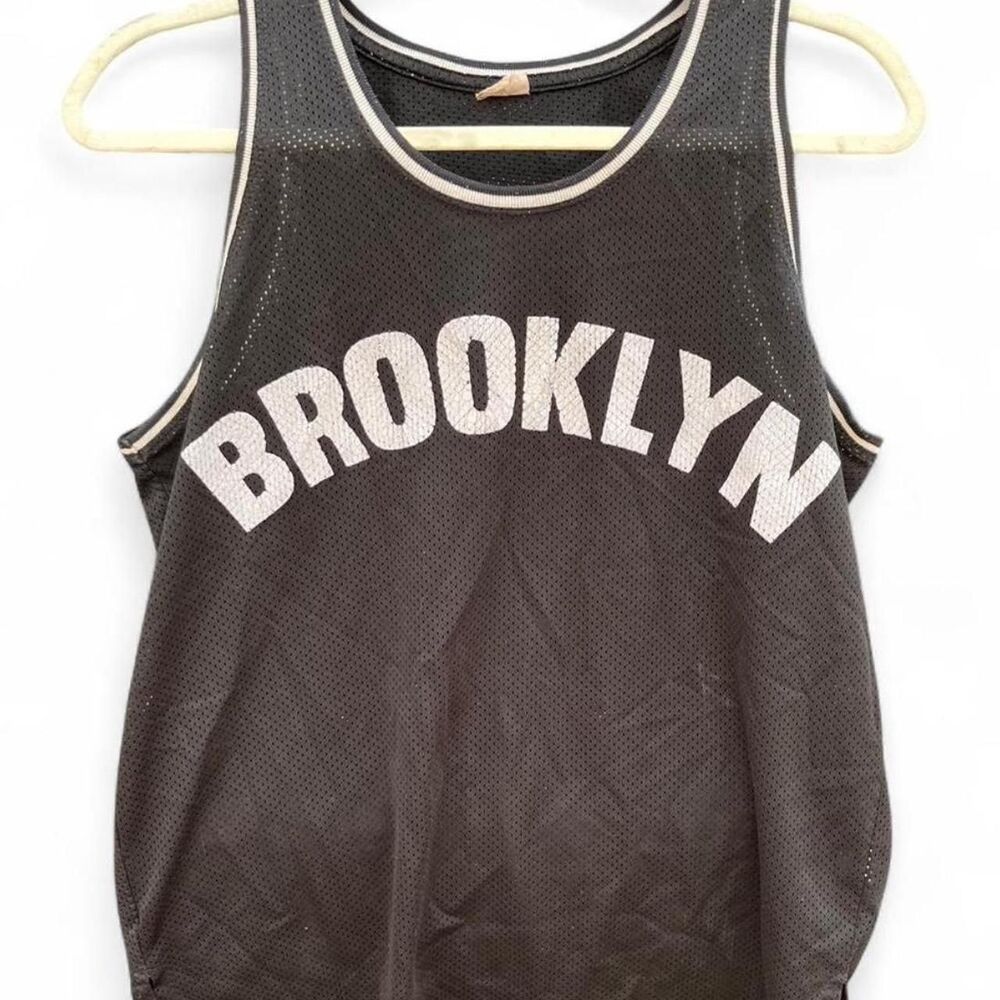 Vintage Men's Black Brooklyn Jersey Top